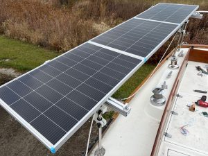 solar panels folded out